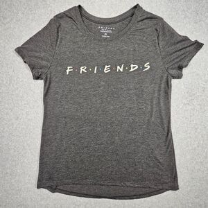 Friends TV Series Women's Top XL Grey Polyester Rayon Graphic Tee